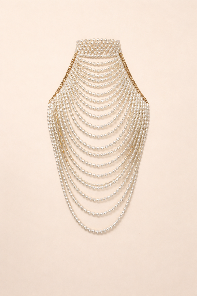 AURELIA PEARL DRAPE BODY CHAIN