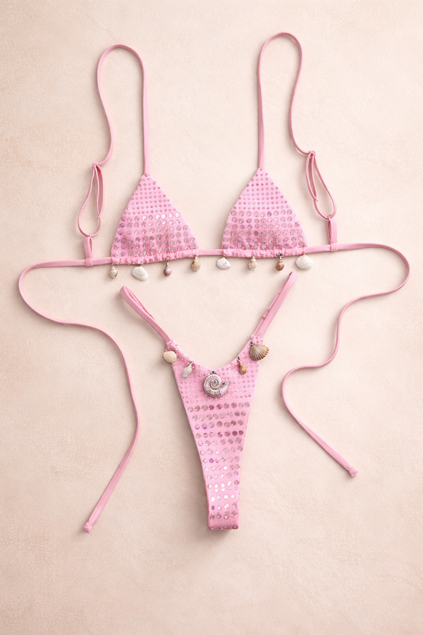 IZZI RHINESTONE SEASHELL BIKINI SET