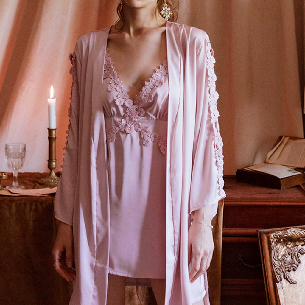 LIANE SILKY 3D FLORAL NIGHTGOWN LINGERIE