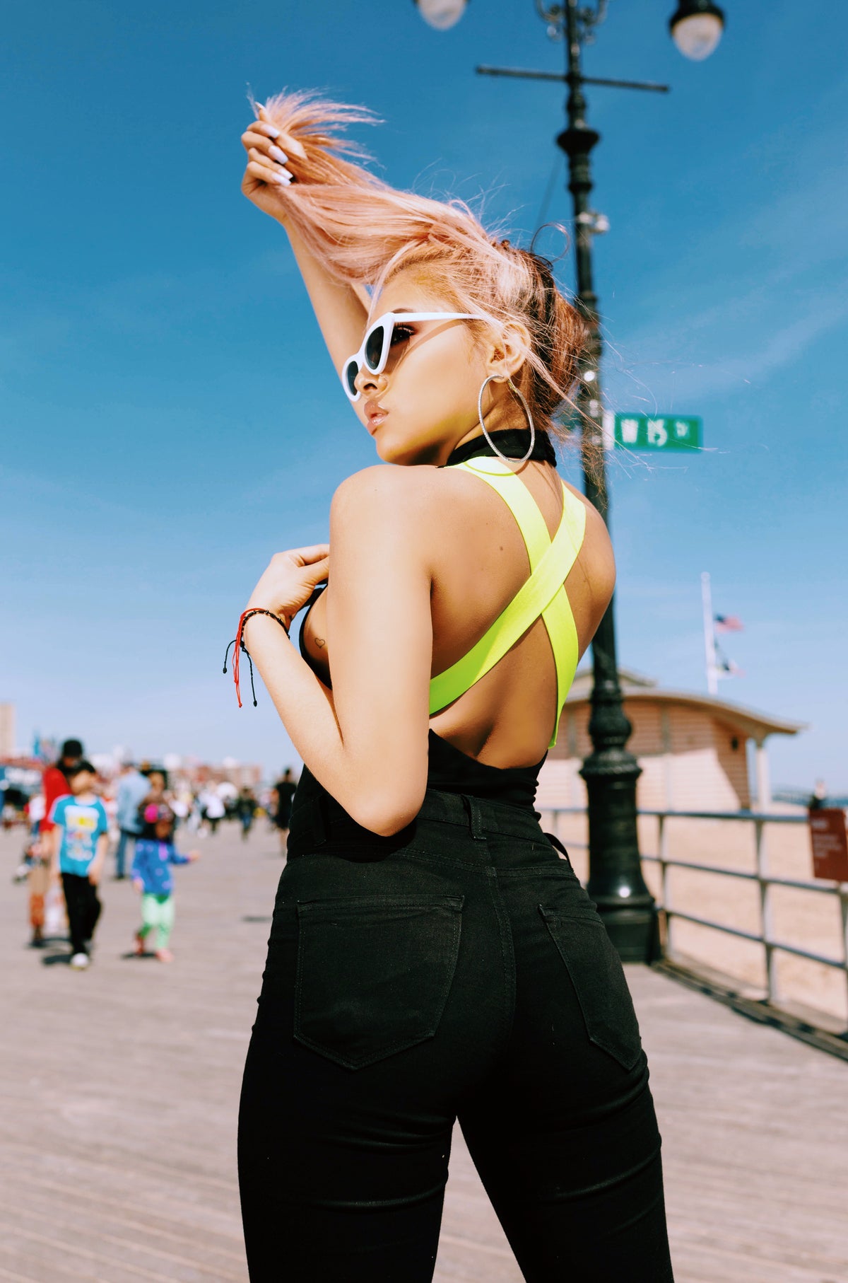 jordskælv Bemærkelsesværdig Thorny Women's Black Bodysuit Neon Back – NEO NOIR NYC